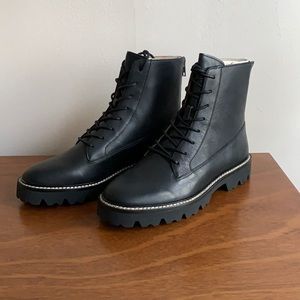 Madewell Boots: Black Citywalk Lugsole Lace Up
